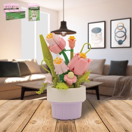 a stylish brick lego in a tulip design 