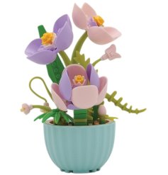Delightful mini flower set made from bricks