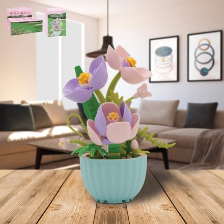 A charming mini bricks flower set
