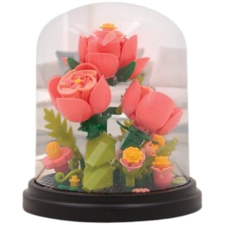 Use your imagination and hands-on skills to build this pink roses min brick model