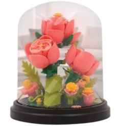 Use your imagination and hands-on skills to build this pink roses min brick model