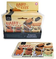 Mark your spot stylishly with the Hairy Coos Highland Coo magnetic bookmarks.