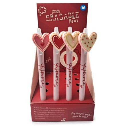 Inkredible Amore Heart Topper Erasable Pen, 14.5cm