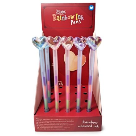 3/A Amore Heart Rainbow Ink Pen, 19cm 