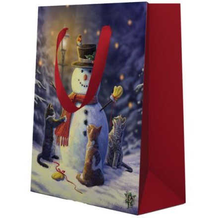 Lisa Parker Little Helpers Christmas Cats Gift Bag