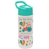 a bright fun farm yard style drink bottle 