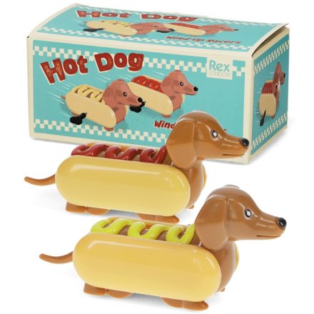 Playful wind-up toys shaped like hot dogs for endless fun and entertainment.