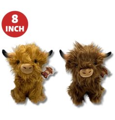 Enjoy the spirit of the Scottish Highlands with this 8-inch cuddly Highland Cow plush toy.
