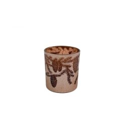 Bring natural charm to your space with this 10cm pinecone glass candle holder.