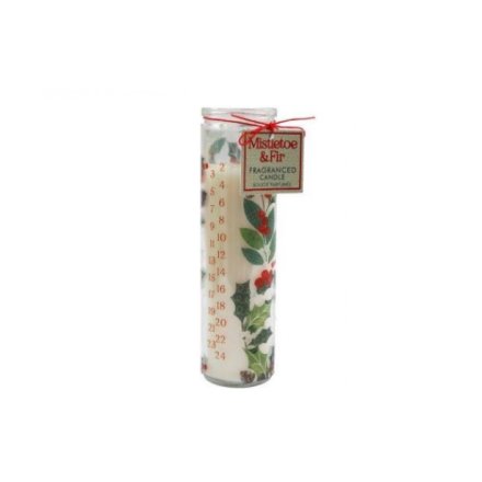 Berry Advent Tube Candle, 20cm 
