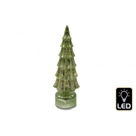 35cm Glass LED Rotating Tree