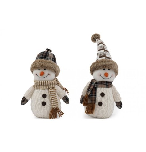 Stay cozy this winter with our delightful 16x40cm Snowman Brown Scarf.