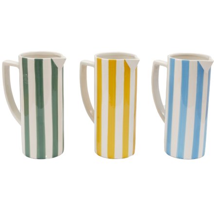 3/A Soleil Stripe Jug Vase, 26cm 