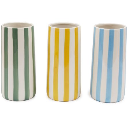 3/A Soleil Stripe Vase, 21cm 