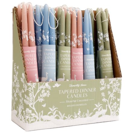 3/A Secret Garden Taper Dinner Candles / S2