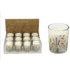 Brighten your space with our charming Spring Print Candle