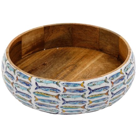 Enamel Sardine Bowl, 25cm 