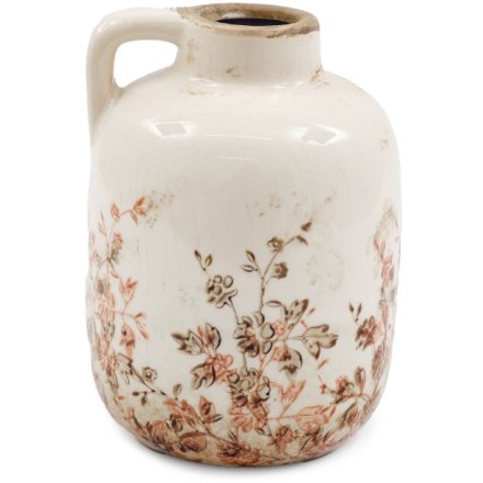 Floral Vase W/handle, 16cm 