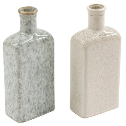 20cm Speckle Glazed Bottle Vase, 2/A 