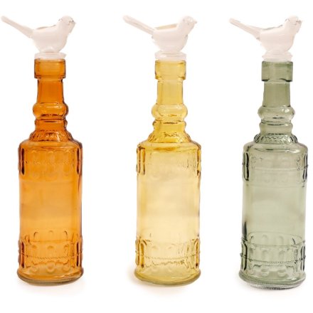 3/A Glass Bottle Bird Stopper, 20cm 