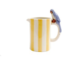a quirky 3d parrot striped jug vase 