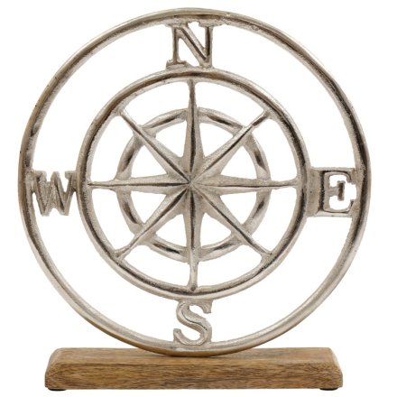  Compass On Base ornament, 26cm 