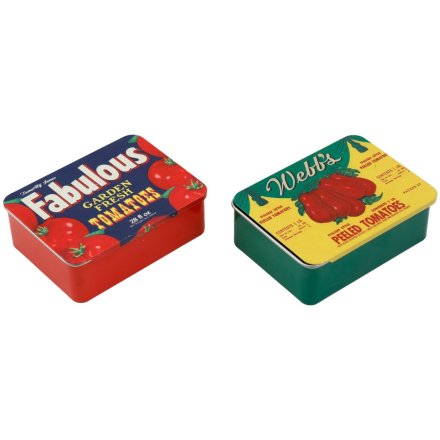 2/A Tomato Tin Push Pull Lid, 12cm 