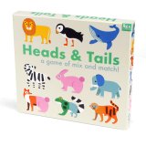 Enjoy hours of fun with the Heads and Tails Game! This 24-piece memory and matching game features vibrant animal designs