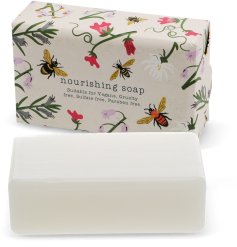 Delightful honey bee soap with a lovely garden scent.