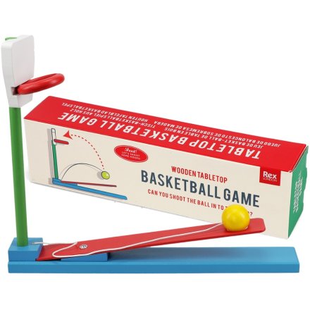 Enjoy the excitement of basketball anytime with this delightful wooden tabletop game for endless fun!