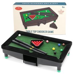 Have fun anywhere with the Mini Tabletop Snooker Set
