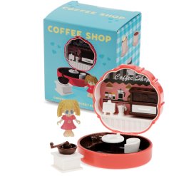 The Little Compact Playset - Coffee Shop: a cute miniature café ideal for creative, imaginative fun.
