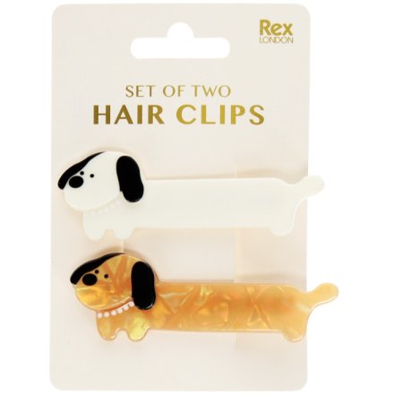Give your hairstyle charm with these cute and fun sausage dog hair clips.