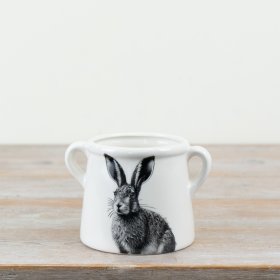 The Hare Pot: a small, delightful planter with charming design and compact size.