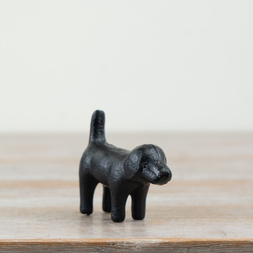 Cast Iron Dog Decoration, 7.4cm 
