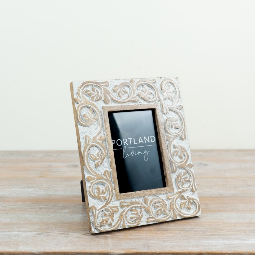6x4" Wooden & Glass Photo Frame, 26cm 