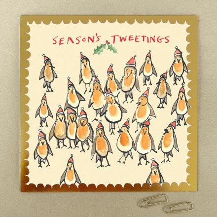 Little Robins Tweeting Pizazz Greetings Card 