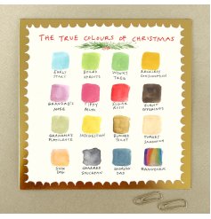 Celebrate the festive season with the vibrant "True Colours Of Christmas" card