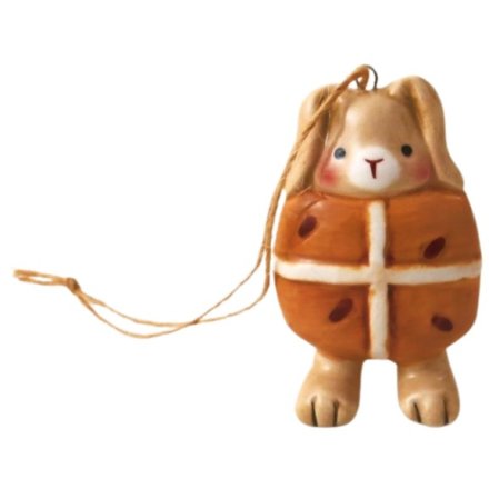 Bring Easter cheer with this adorable hot cross bun decoration.