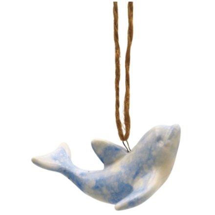 Add a splash of ocean-inspired charm to your space with this detailed Dolphin Decoration