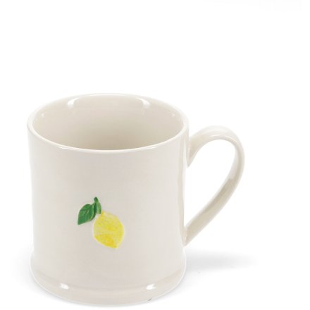 Sip in style with this vibrant Lemon Stoneware Mug