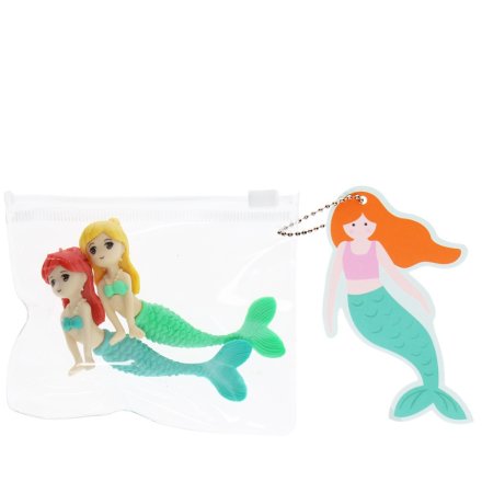 a set of 2 charming Mermaid eraser