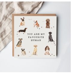 a charming dog themed gift card 