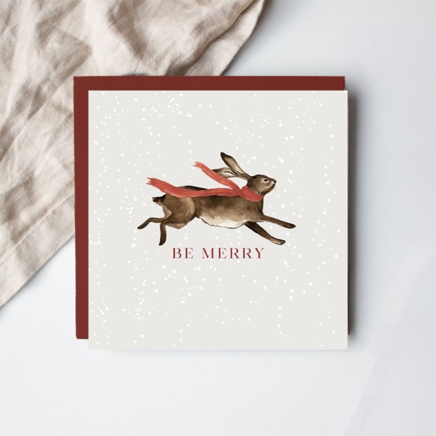 Be Merry Christmas Card, 15cm