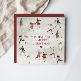 Send Christmas greetings with this beautifully illustrated seasonal card.