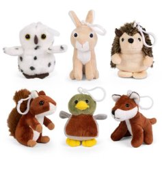 a fun animal plush keyring 