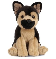 Bring home the charm of a loyal friend with the ultra-soft  German Shepherd Puppy Plush