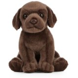A snuggly soft toy chocolate labrador from the Living Nature collection