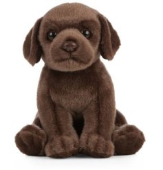 A snuggly soft toy chocolate labrador from the Living Nature collection