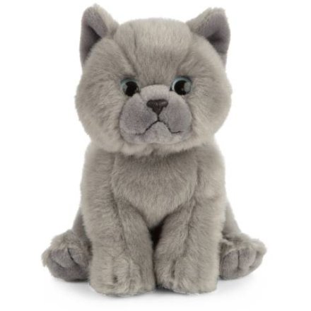 Grey Shorthair Kitten Plush Toy, 17cm 
